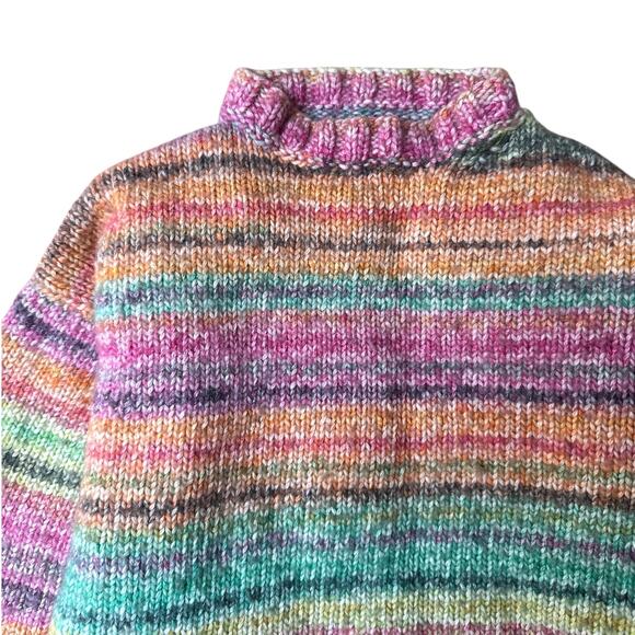 Unbranded Multicolor Stripe Sweater, Size 3T, Purple Green - Picture 4 of 6